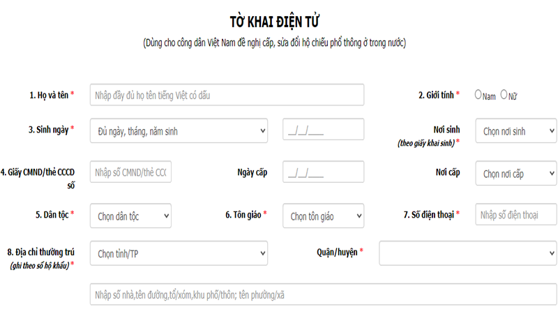 Làm passport online